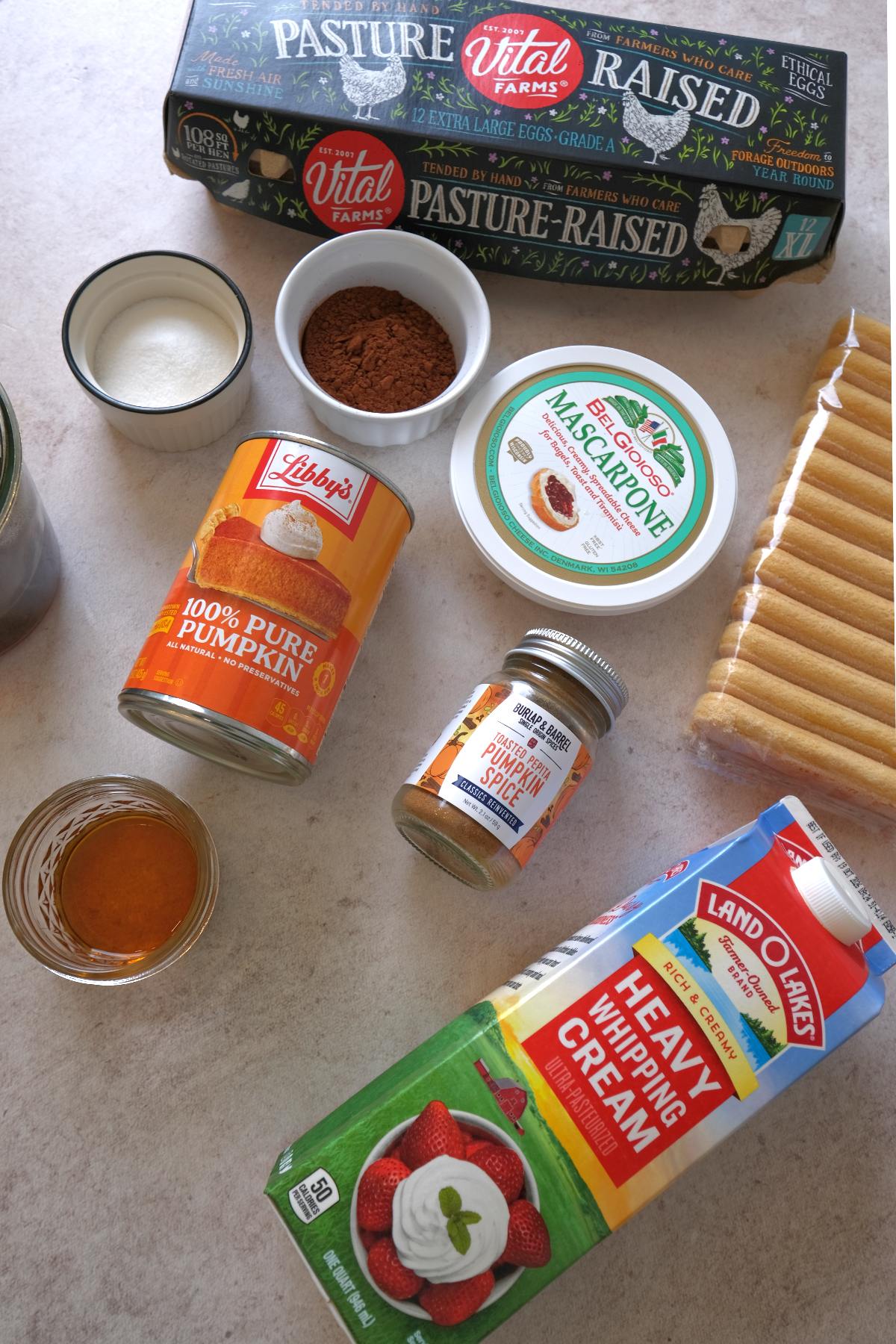 ingredients for tiramisu