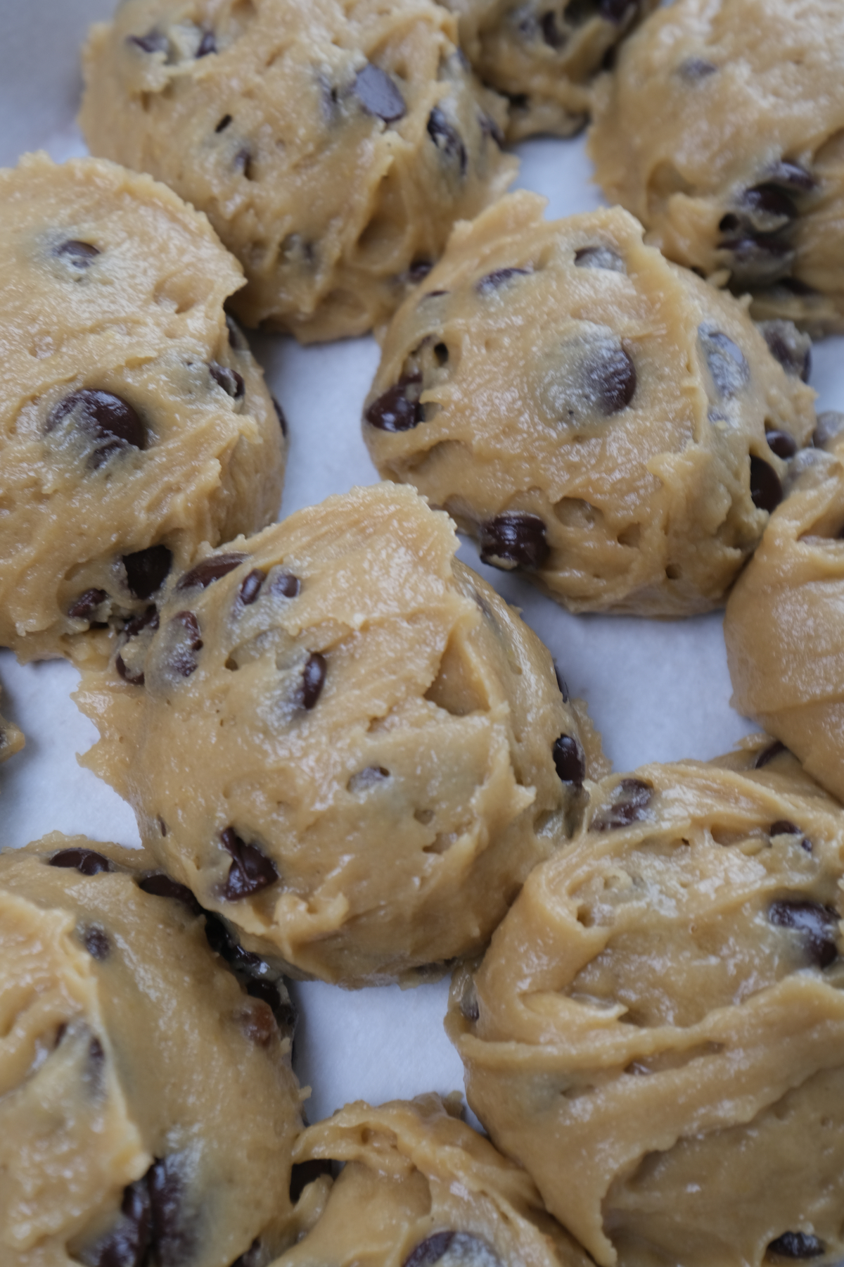 scooped cookie dough