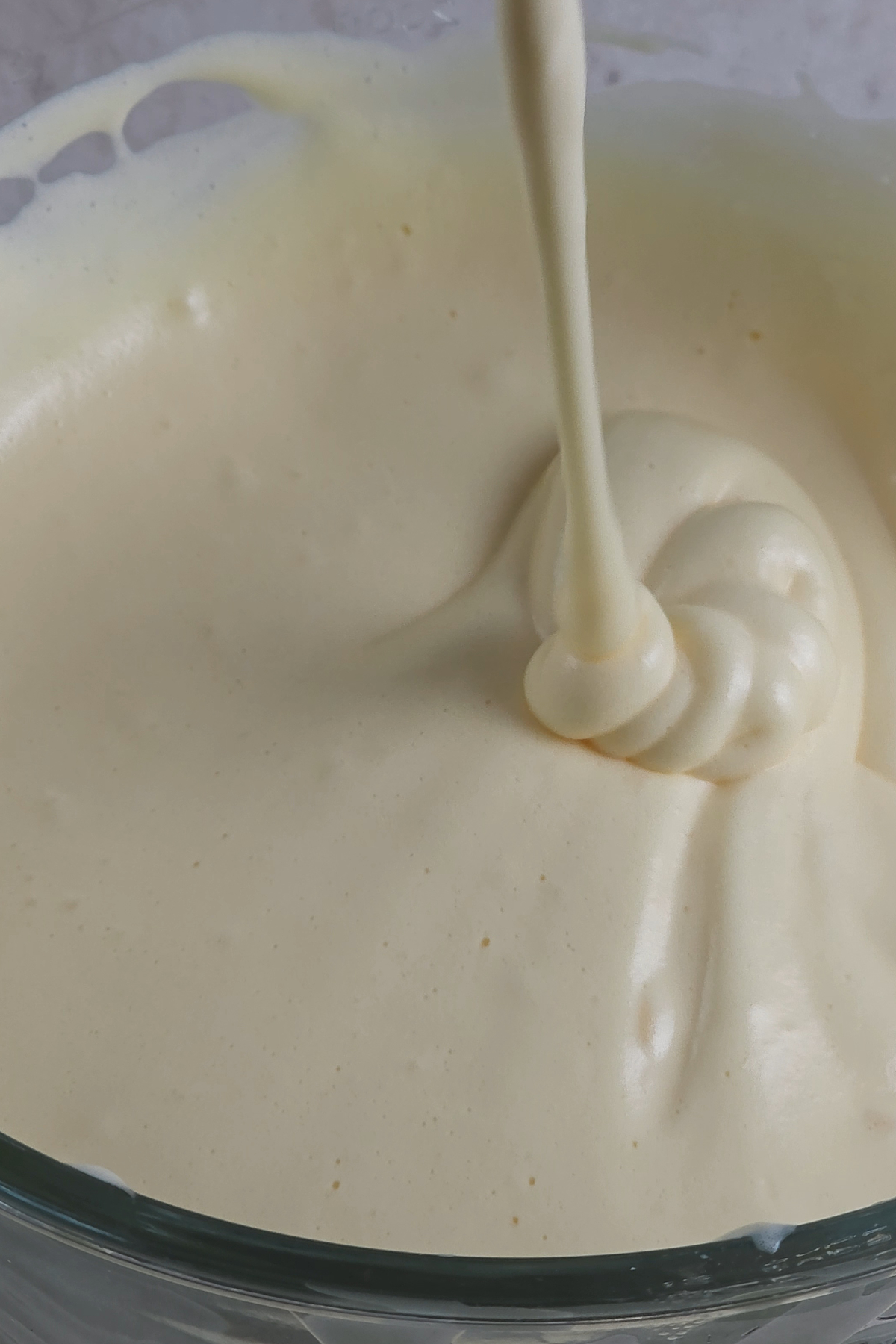 whipped eggs and sugar should look this pale