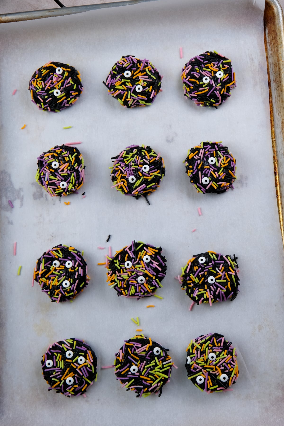 cookies on tray