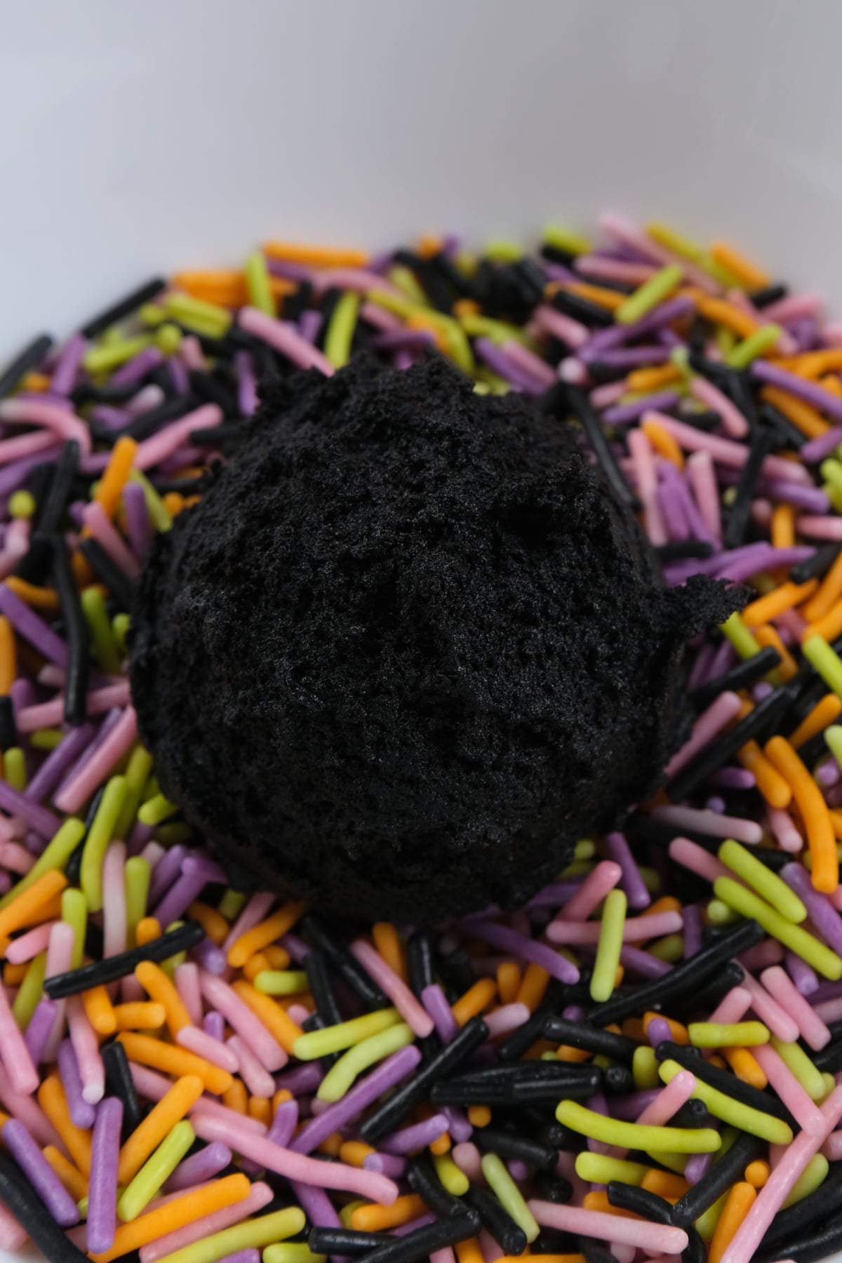 rolled dough in sprinkles