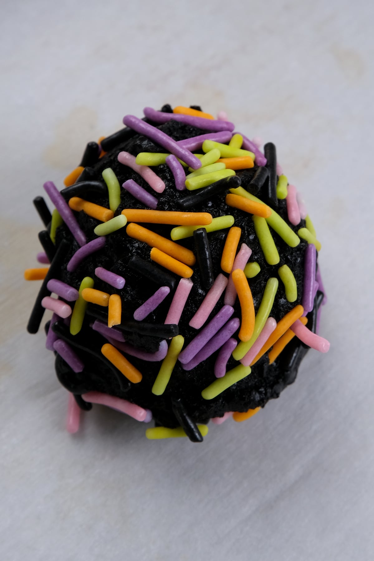 cookie dough covered in sprinkles